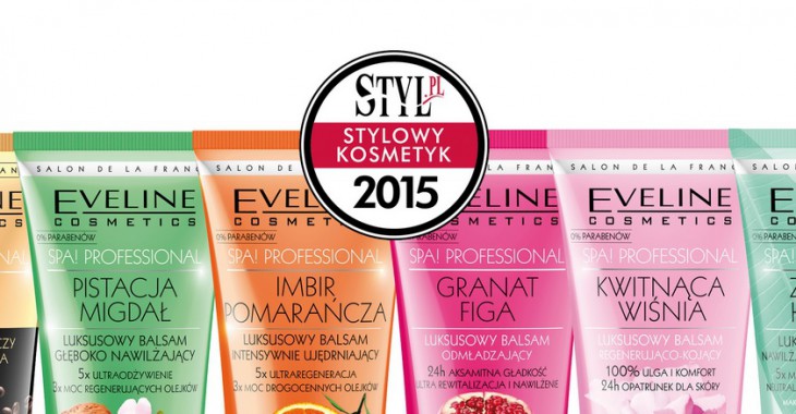 Balsamy do ciała z serii Spa!Professional Eveline Cosmetics z tytułem „Stylowy Kosmetyk 2015”